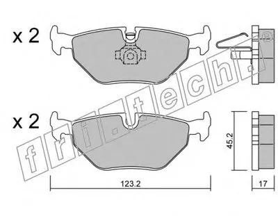 Комплект тормозных колодок, дисковый тормоз fri.tech. купить