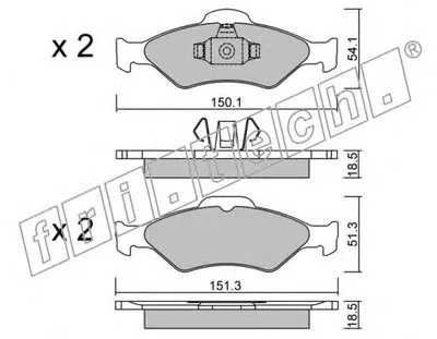 Комплект тормозных колодок, дисковый тормоз fri.tech. купить