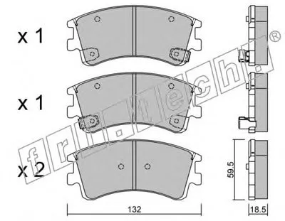 Комплект тормозных колодок, дисковый тормоз fri.tech. купить