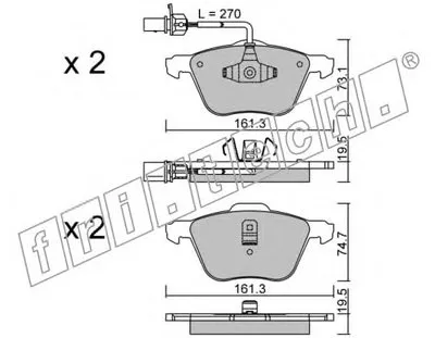Комплект тормозных колодок, дисковый тормоз fri.tech. купить