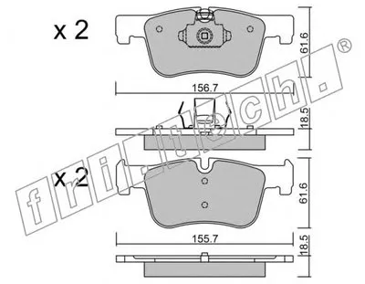 Комплект тормозных колодок, дисковый тормоз fri.tech. купить