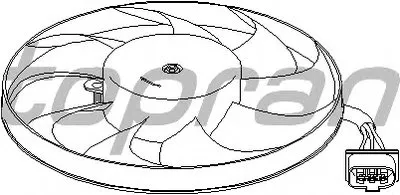 Вентилятор, охлаждение двигателя TOPRAN купить