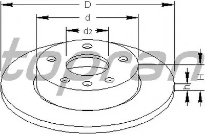 Тормозной диск COATED TOPRAN купить