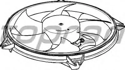 Вентилятор, охлаждение двигателя TOPRAN купить