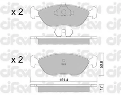 Комплект тормозных колодок, дисковый тормоз CIFAM купить