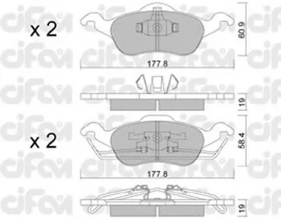 Комплект тормозных колодок, дисковый тормоз CIFAM купить