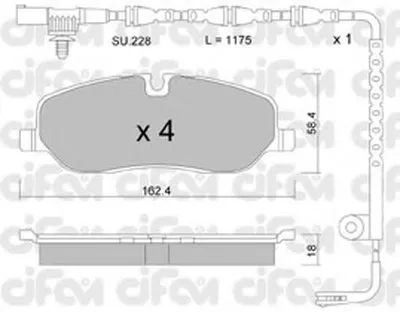 Комплект тормозных колодок, дисковый тормоз CIFAM купить