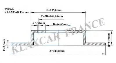 Тормозной диск KLAXCAR FRANCE купить