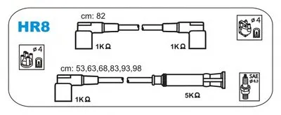 Комплект проводов зажигания JANMOR купить