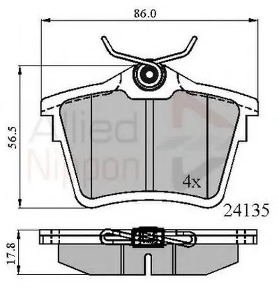 Комплект тормозных колодок, дисковый тормоз ANL Braking COMLINE купить