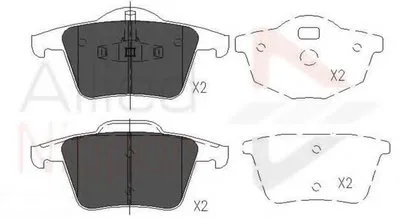 Комплект тормозных колодок, дисковый тормоз ANL Braking COMLINE купить