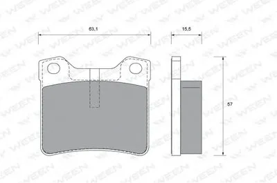 Комплект тормозных колодок, дисковый тормоз WEEN купить