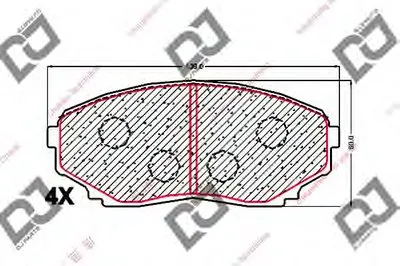 Комплект тормозных колодок, дисковый тормоз DJ PARTS купить