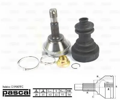 Шарнирный комплект, приводной вал PASCAL купить