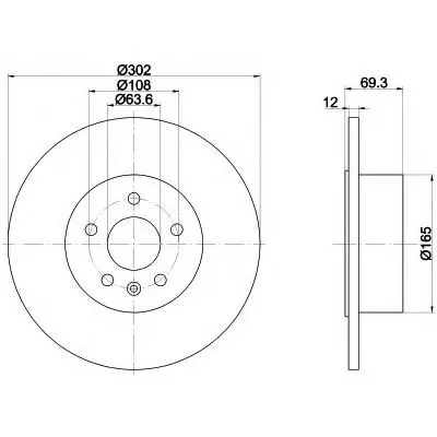 Тормозной диск PRO HELLA купить
