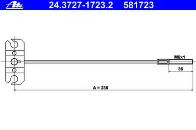 Трос, стояночная тормозная система ATE купить