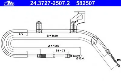 Трос, стояночная тормозная система ATE купить