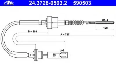Тросик сцепления ATE купить
