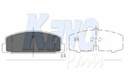 Комплект тормозных колодок, дисковый тормоз KAVO PARTS купить