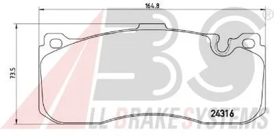 Комплект тормозных колодок, дисковый тормоз SPORTLINE A.B.S. купить