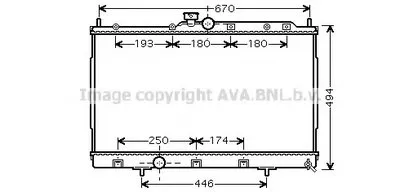 Радиатор, охлаждение двигателя AVA QUALITY COOLING купить