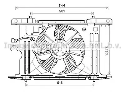 Вентилятор, охлаждение двигателя AVA QUALITY COOLING купить