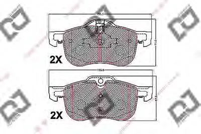 Комплект тормозных колодок, дисковый тормоз DJ PARTS купить