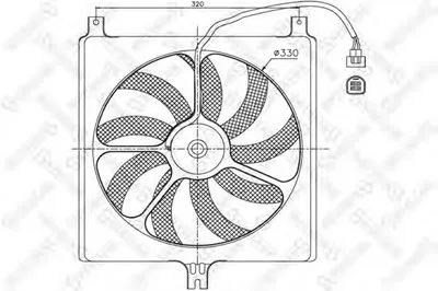 Вентилятор, охлаждение двигателя STELLOX купить