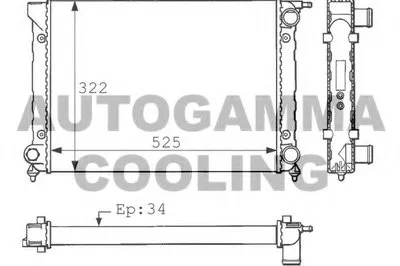 Радиатор, охлаждение двигателя AUTOGAMMA купить
