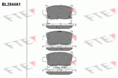 Комплект тормозных колодок, дисковый тормоз FTE купить