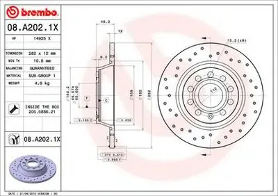 Тормозной диск BREMBO XTRA LINE BREMBO купить