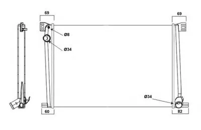 Радиатор, охлаждение двигателя Economy Class NRF купить