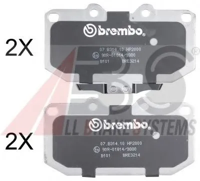 Комплект тормозных колодок, дисковый тормоз SPORTLINE A.B.S. купить