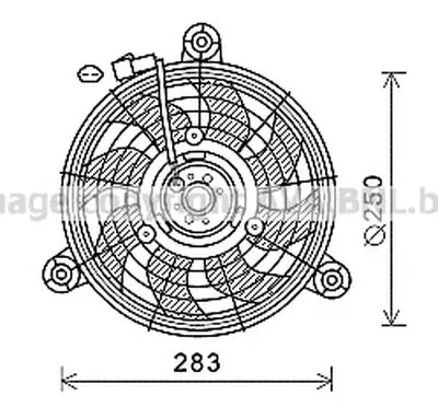 Вентилятор, охлаждение двигателя AVA QUALITY COOLING купить