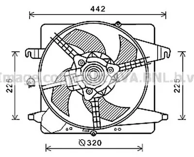 Вентилятор, охлаждение двигателя AVA QUALITY COOLING купить