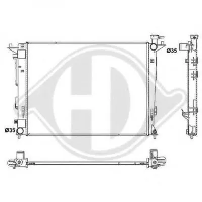Радиатор, охлаждение двигателя DIEDERICHS купить