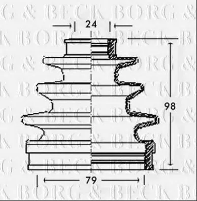 Пыльник, приводной вал BORG & BECK купить