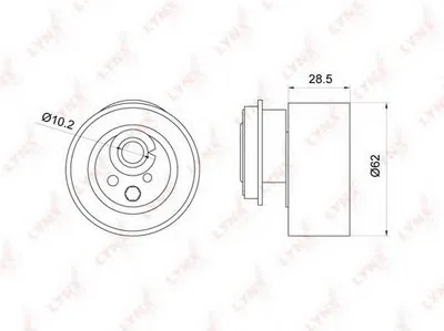 Натяжной ролик, ремень ГРМ LYNXauto купить