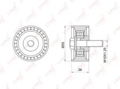Паразитный / Ведущий ролик, зубчатый ремень LYNXauto купить