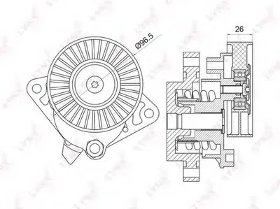 Натяжитель ремня, клиновой зубча LYNXauto купить