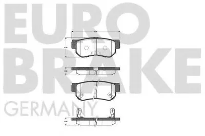 Комплект тормозных колодок, дисковый тормоз EUROBRAKE купить