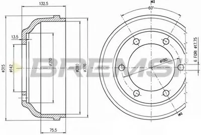 Тормозной барабан BREMSI купить