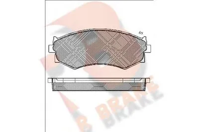 Комплект тормозных колодок, дисковый тормоз R BRAKE купить