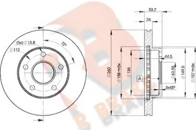 Тормозной диск R BRAKE купить