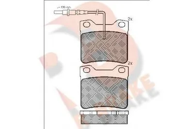 Комплект тормозных колодок, дисковый тормоз R BRAKE купить