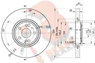 Тормозной диск R BRAKE купить