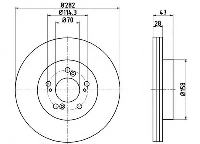 Тормозной диск HELLA купить