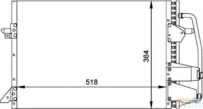 Конденсатор, кондиционер BEHR HELLA SERVICE HELLA купить