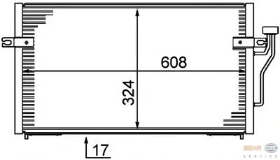 Конденсатор, кондиционер BEHR HELLA SERVICE купить