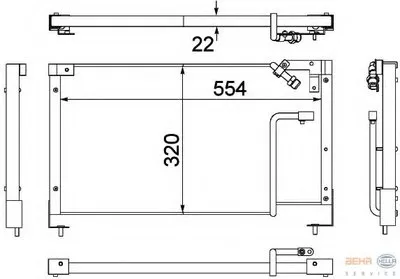 Конденсатор, кондиционер BEHR HELLA SERVICE HELLA купить